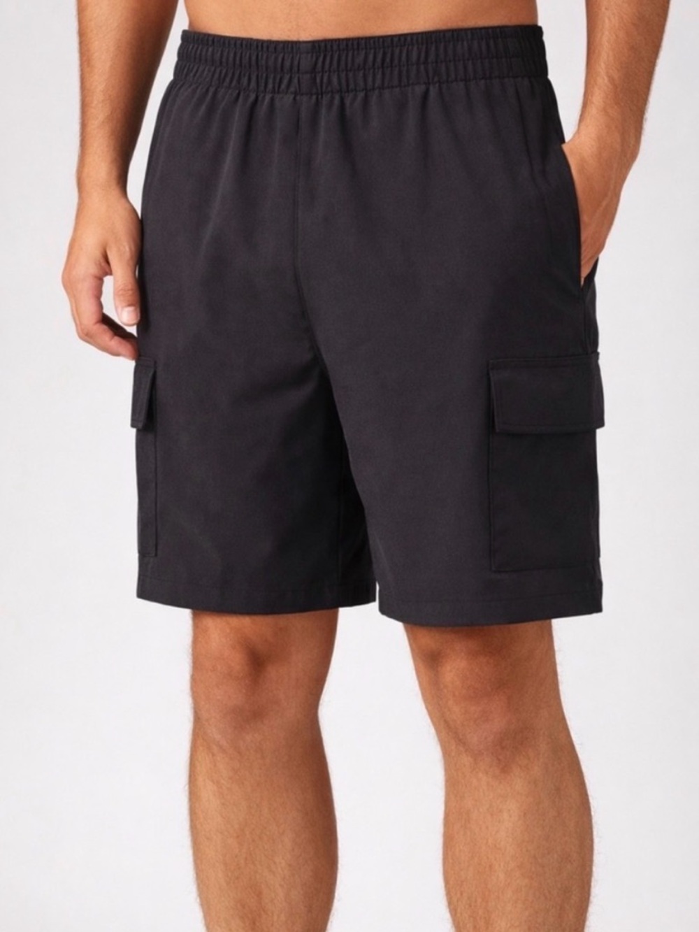 Layer 8 Men’s Cargo Shorts Small Black Quick Dry Athletic NWT(A245)✨